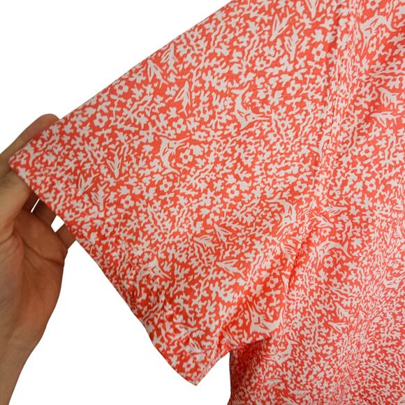 Columbia PFG Short Sleeve Vented Fishing Shirt Orange White Men L Button Front - Picture 4 of 10